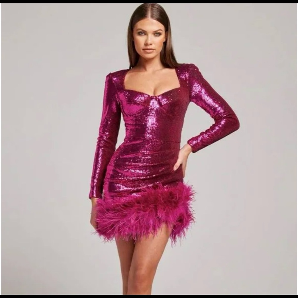 Miley Pink Dress | Nadine Merabi